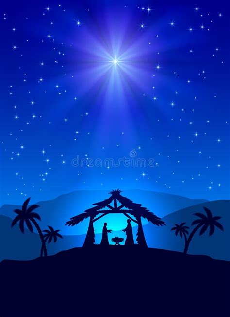 Christmas Night Stock Vector Illustration Of Christian 35677619
