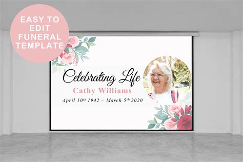 Funeral Powerpoint Slideshow Presentation Funeral Powerpoint Etsy