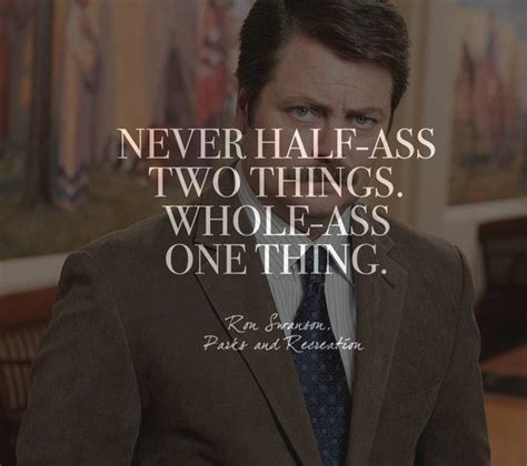 Words By Ron Swanson Parks And Recreation Parks Rec Quotes Ron