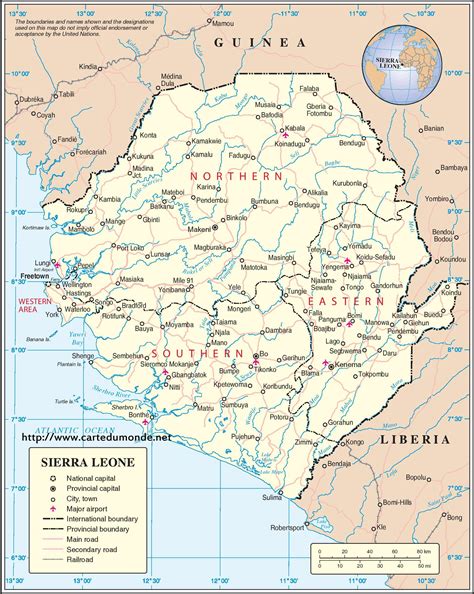 Sierra Leone Carte Satellite