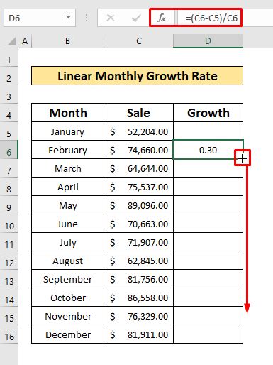How To Calculate Monthly Growth Rate In Excel 2 Methods Exceldemy