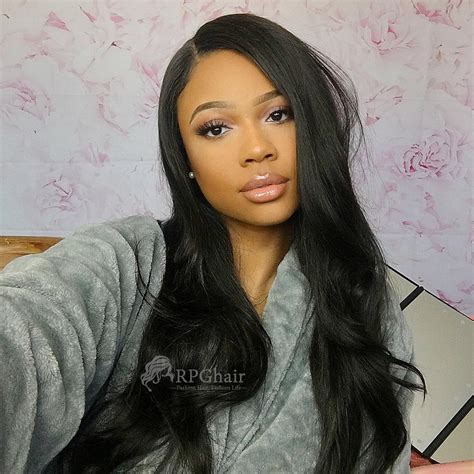 4 5in lace front wigs silky straight indian remy hair
