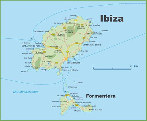 Map Of Ibiza And Formentera Ontheworldmap Com