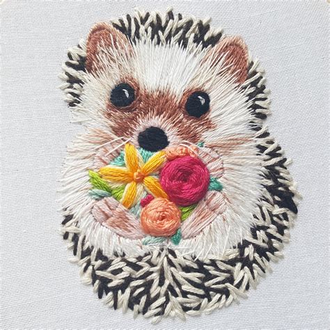 Hedgehog Embroidery Pattern Pdf Jessica Long Embroidery