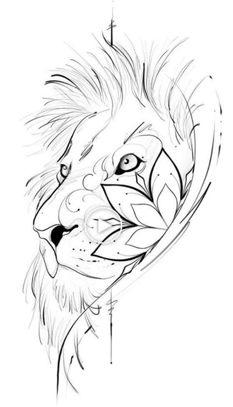 Lion Drawing Simple Lion Head Drawing Tattoo Stencil Outline Tattoo