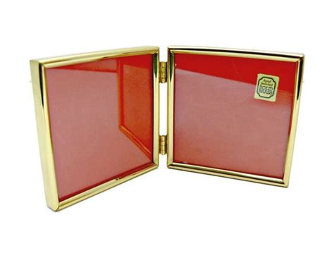 Solid Brass Hinged Double Folding Vintage Picture Frame Etsy