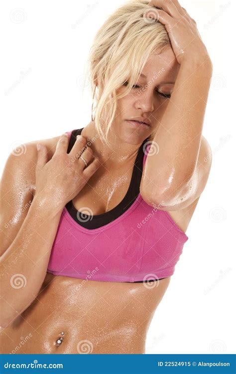 woman sweat tired stock image image of model adult 22524915