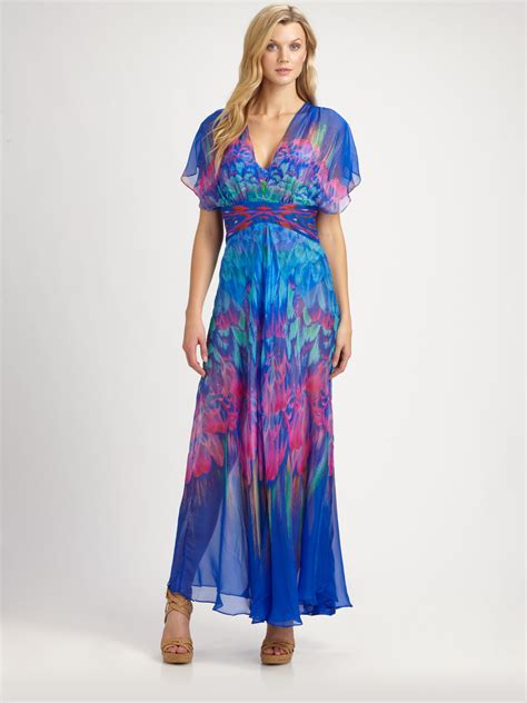 Gottex Silk Beach Dress In Blue Lyst