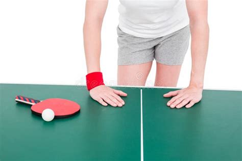 Female Athlete Playing Ping Pong Stock Photo Image Of Person