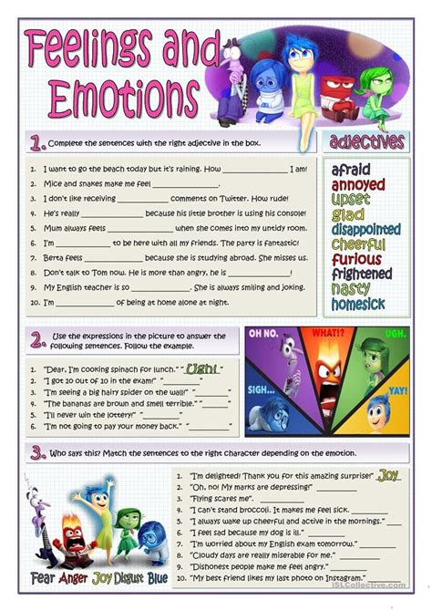 Feelings And Emotions Worksheet Free Esl Printable Worksheets Made By