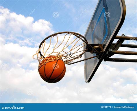 Basketball Swish Stock Image Image Of Back Nothin Orange 231179