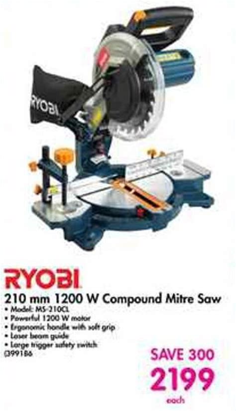 Ryobi Compound Mitre Saw 210mm 1200w Offer At Makro