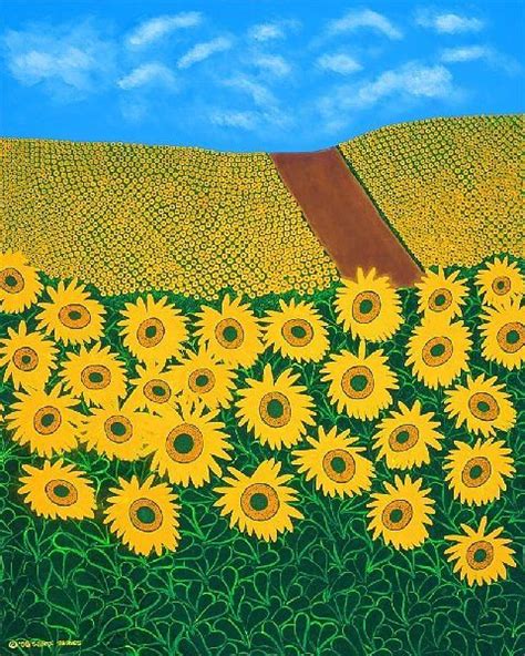 Tuscan Sunflowers Painting Sunflower Canvas Sunflower Art Print
