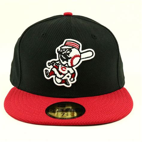 Cincinnati Reds Black Official On Field Baseball Hat 59fifty New Era