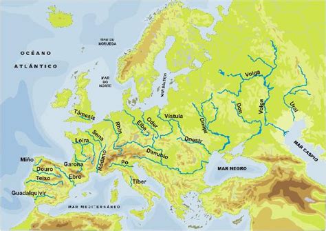 Mapa Mudo Rios De Europa Mapa Images