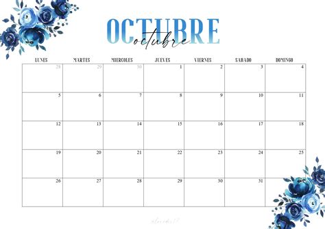 Octubre 2020 Plantilla De Calendario Para Imprimir Apuntes De Clase