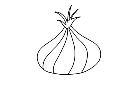 How To Draw A Onion Step By Step Onion Drawing For Kids