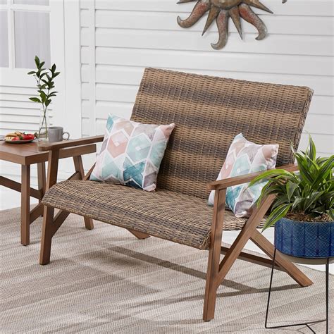Better Homes And Gardens Fayette Patio Wicker Bench