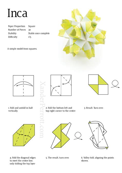 Instructions For How To Make An Origami Flower