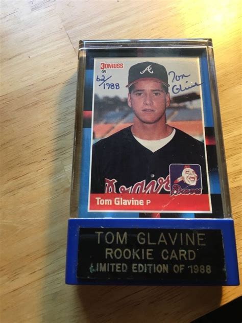 Tom glavine rookie card checklist. Tom Glavine Rookie Card 1988 Donruss #644 Limited Edition 62/1988 Signed W/ Case