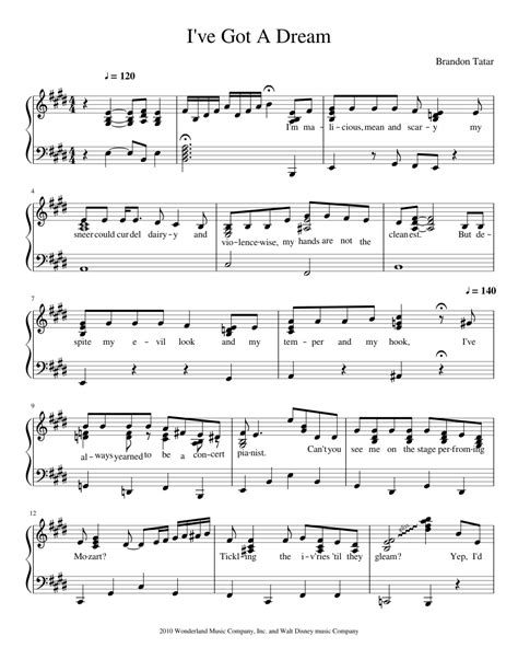 Scales, chords, & exercises, guides & reference sheets to explain the keyboard, guitar tabs, the music staffs, & more! I've Got A Dream (Disney's Tangled) sheet music for Piano download free in PDF or MIDI