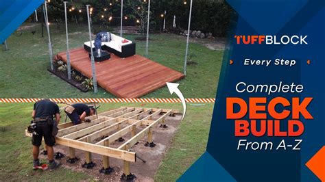 How To Build A Floating Deck Start To Finish On A Sloping Yard
