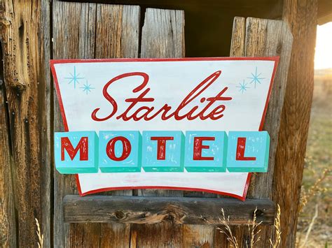 Customizable Motel Sign Vintage Style Sign Hotel Room Decor Etsy