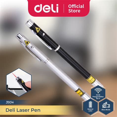 Jual Deli Laser Pointer Wireless 3 In 1 Pen Laser Presentasi Bisa