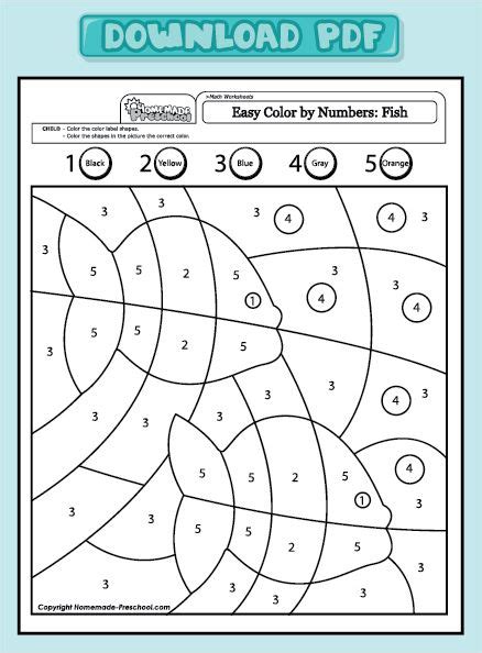 Free Printable Color By Numbers They Are Fun And Depending On Age It