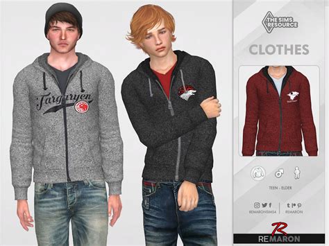 The Sims Resource Got Hoodie 01 For Male Sim