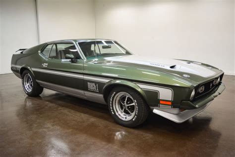 1971 Ford Mustang Mach 1 429 Super Cobra Jet 32754 Miles Green 429 V8 5