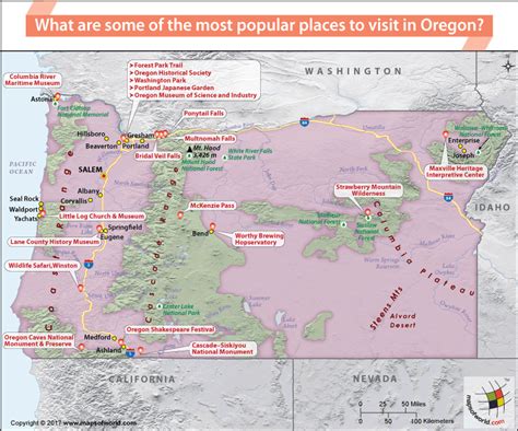 7 Wonders Of Oregon Map New York Map Poster