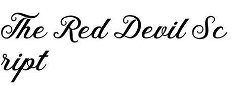 The Red Devil Script In Use Fonts In Use