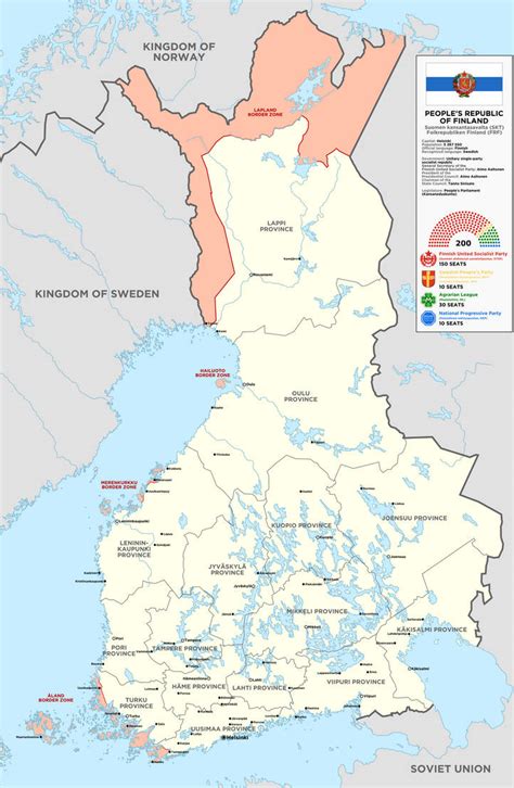 Map Of The Finnish Peoples Republic 1985 By Rautatie On Deviantart