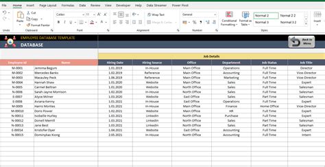 Employee Database Excel Template 187 Exceltemplate Net Riset