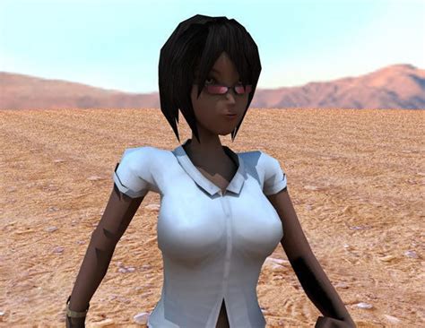3d Model Anime Black Girl Vr Ar Low Poly Rigged Animated Max Fbx Ma