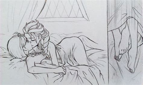Rule 34 2girls Anna Frozen Bare Shoulders Bed Blanket Elsa Frozen