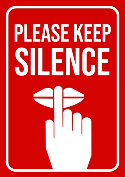 Please Keep Silence Signboard Template Postermywall