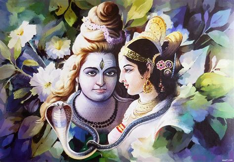 Shiva Parvati Unframed Poster