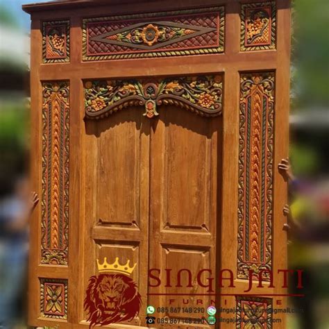 Model Pintu Gebyok Ukiran Bali Modern Kayu Jati Terbaik