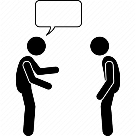 Chat Conversation Man Men Stick Figure Stickman Talking Icon