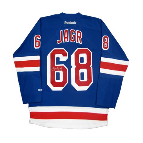 Úvod » new york rangers. JAROMIR JAGR Signed New York Rangers Blue Reebok Jersey ...