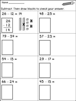 Some of the worksheets for this concept are touchmath second grade, 7 8 9, addition work 2 digit found worksheet you are looking for? Double Digit Subtraction without Regrouping in 2020 ...