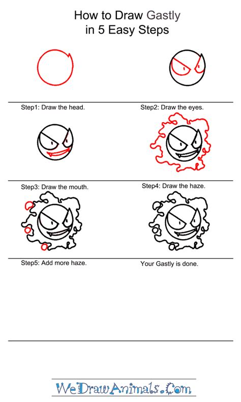 How To Draw Gastly Pokemon