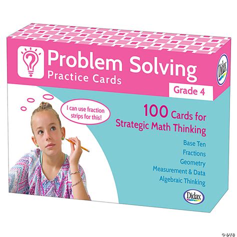Didax Problem Solving Practice Cards Grade 4 Oriental Trading