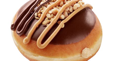 Krispy Kreme Reeses Peanut Butter Come Together In The Uber Doughnut