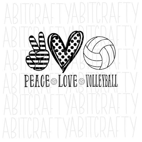 Free 269 Peace Love Volleyball Svg Svg Png Eps Dxf File