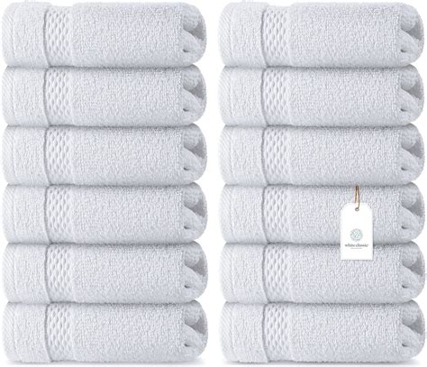 Whiteclassic Quick Dry Long Lasting Washcloths 12 Pack