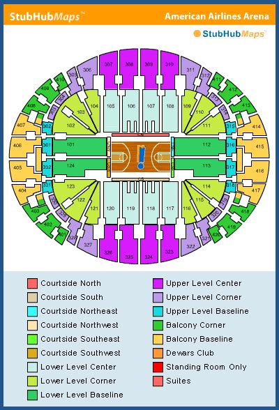 Americanairlines Arena Seating Chart Pictures Directions And History