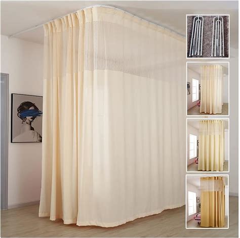 privacy partition curtain with bendable track room divider curtain soft touch
